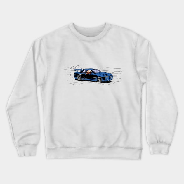 GTR R34 Crewneck Sweatshirt by picodelgallo